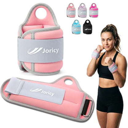 Wrist Weights with Thumb Loops Lock for Women Men 1 Pair 2 3 4 5 6 LBS Arm Weight Ankle Weights Weighted Gloves for Running Walking Jogging Physical Therapy Home Gym Fitness Workout Cardio Exercises