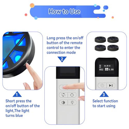 4Pcs/Pk Agile Reaction Training Lamp Set, 6-Functions 5-Lights Timing Speed Agile Reaction Light Quick Response Sports Reaction Training Light Enhancing Speed and Agility Perception Tools