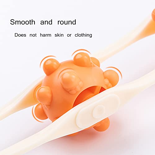 45" Deep Tissue Back Roller Massager Strap for Neck Shoulder Back Legs | 45" Extra-Long Reach,Foldable & Portable,Deep Tissue Roller Massage,Reach Hard-to-Reach Areas