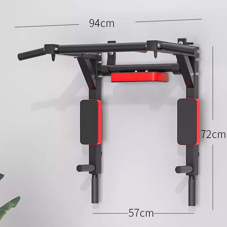 Wall Mounted Pull Up Bar,Home Gym Strength Training Equipment,800 Lbs Capacity with 6Mm Thick Hooks, Triangular Support & Non-Slip Grips for Chin-Ups, Leg Raises, Core Workouts