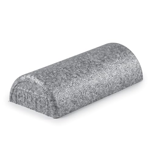 OPTP Silver AXIS Foam Roller, Moderate Density for Sports Medicine, Physical Therapy, Pilates, Yoga - Myofascial Release on Trigger Points (Silver Moderate Density, 12" x 3" Half-Round) - size: Silver - 12" x 3" Half-round