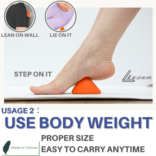 Trigger Massage Point, Manual Massage Ball, Hip Hook, Muscle Knot Release Tool, Deep Tissue Relief, Hip Flexor Iliacus Back Psoas Hand Foot Myofascial, Physical Therapy, 2.9 inｘ2.1 in（Orange） - style: 01 - Trigger Orange