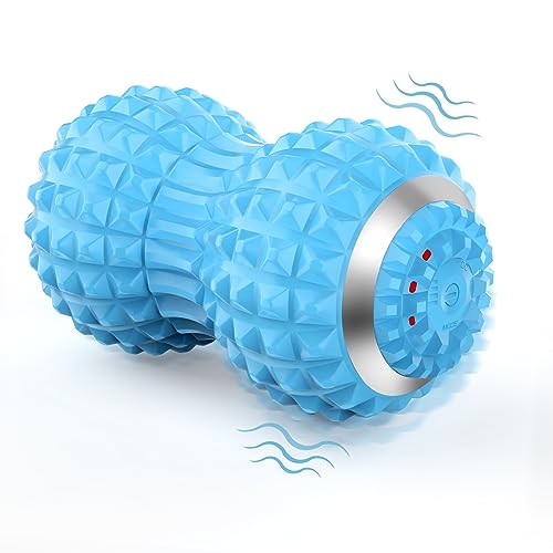 Vibrating Massage Ball for Pain Relif, Mobility Ball for Physical Therapy and Workout Recovery, Deep Tissue Myofascial Release Tools - Back, Shoulder & Foot Muscle Massager (Blue)