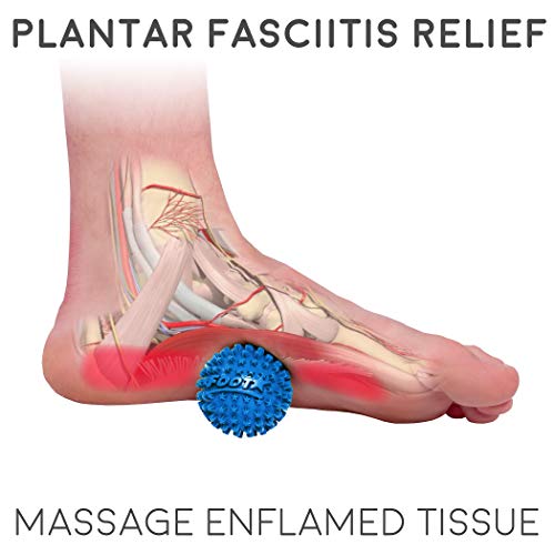 Body Back Foot Star® Massager Ball and Plantar Fasciitis Roller - Soothe Foot Stress, Discomfort, Aches, & Tightness (2-Inch, Blue)