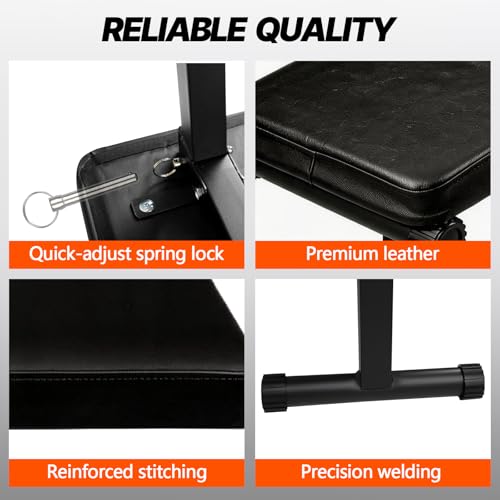 Flat Weight Bench, Foldable Flat Bench, for Multi-Purpose Weight Training, Sturdy Strength Training Workout Bench, Space-saving Bench Press Flat Exercise Bench, for Home Gym