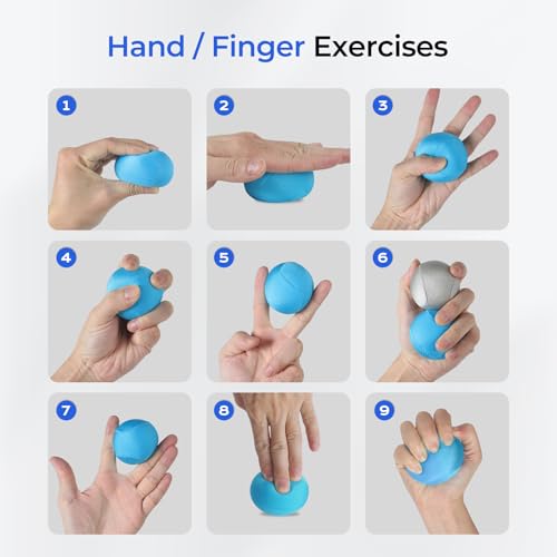Hand Gripper Strengthener Set - Hand Grip Strengthener, Stress Balls for Adults,Grip Strength Trainer for Hand Sensitivity Training,Hand Rehabilitation Exercising - size: 6 pcs