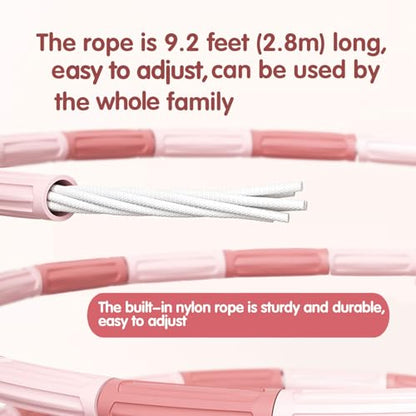 Redify Beaded Jump Rope for Kids,Tangle-Free Segmented Kids Jump Rope with Soft Anti-slip Handles,Adjustable Jumping Rope for Women