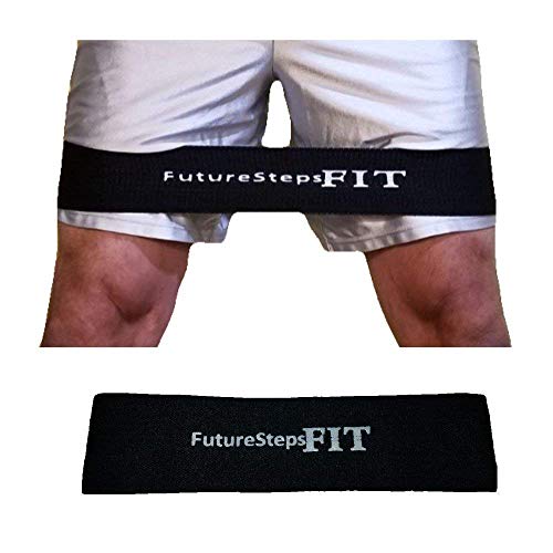 FUTURESTEPS Fabric Resistance Band - Exercise Band -Workout Band - Booty Hips Legs Band - Squat or Glute Workout - One Piece - Non Rolling Design - Heavy Duty for Women and Mens