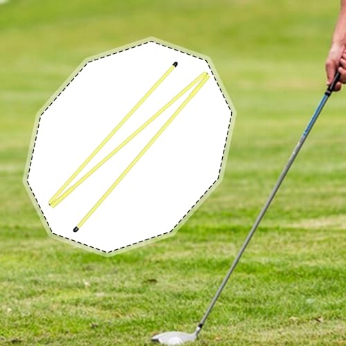 Golf Alignment Sticks (2-Pack) - Swing Guide & Putting Training Aid with Direction Indicator