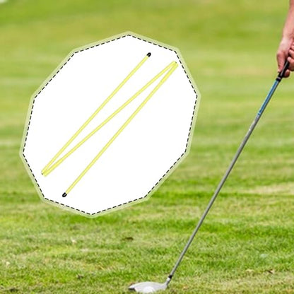 Golf Alignment Sticks (2-Pack) - Swing Guide & Putting Training Aid with Direction Indicator