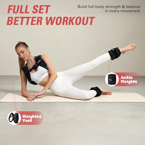 Beatboost Ankle Weights Adjustable 10lb for Women Men
