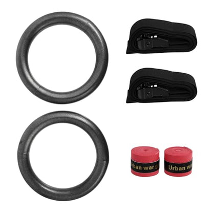 Adjustable Small Gymnastics Rings Set with Nylon Straps, Portable Fitness Workout Rings for Home and Campus Exercise Random Color