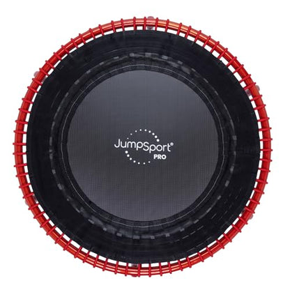JumpSport 350 PRO 39 Inch Fitness Trampoline Indoor Rebounder Cardio Workout Equipment 300 lb Capacity - color: Ignite