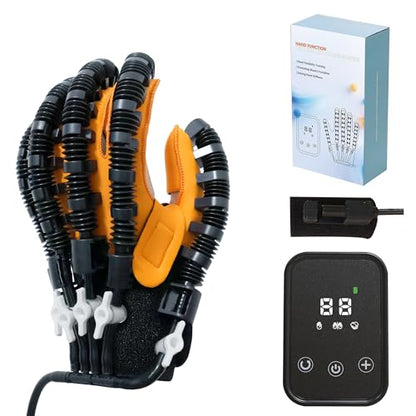 Stroke Hand Rehabilitation Robot Gloves, Strokes Therapy Equipment for Adults, Fingers Strength Training Device for Hemiplegia, Robotic Glove Rehab Stroke Patients (Left XL)