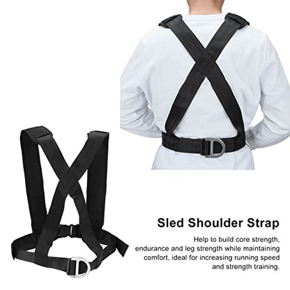 KANASI Sled Pulling Harness, Durable Nylon Shoulder Strap with Padded Design for Resistance Training sled tire Pulling by Athletes