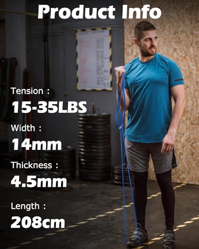 Zacro Resistance Bands Set with Door Anchor, Heavy Duty Pull Up Exercise Bands for Working Out, Muscle Power Strength Training, Physical Therapy, Home Fitness Gym Equipment for Men & Women