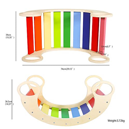 Waldorf Wooden Rocking Play (Rainbow)