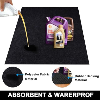 AiBOB Oil Spill Mat, 2 Pack 36" x 30" Waterproof/Absorbent Garage Mat - size: 2-Pack 36" x 30"
