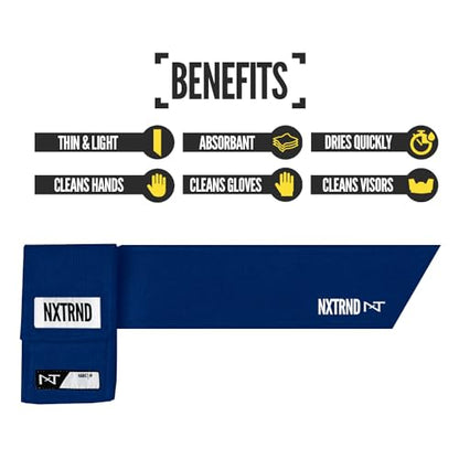 Nxtrnd Streamer Football Towel, Thin Sports Towel, Dries Hands & Football Accessories (Navy Blue) - color: Navy Blue