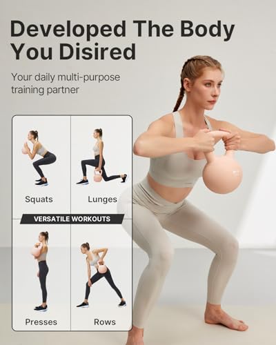 YOTTOY Soft Kettlebell for Home Workouts, Anti-Slip Wide Handle Strength Training Kettlebells, Cushioned Base for Safety - Ideal for Men, Women & Beginners