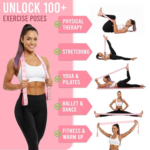 Adjustable Yoga Stick for Stretching & Balance, Upgraded Workout Pilates Equipment for Back Posture Corrector, 4-Section Steel Mobility Bar for Flexibility, Physical Therapy, Exercise Training