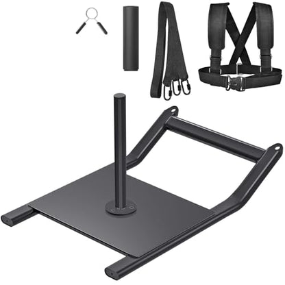 SELEWARE Weight Sled Workout Sled Fitness Strength Training Sled Speed Training Sled for Athletic Exercise and Speed Improvement Suitable for 1" and 2" Weight Plates