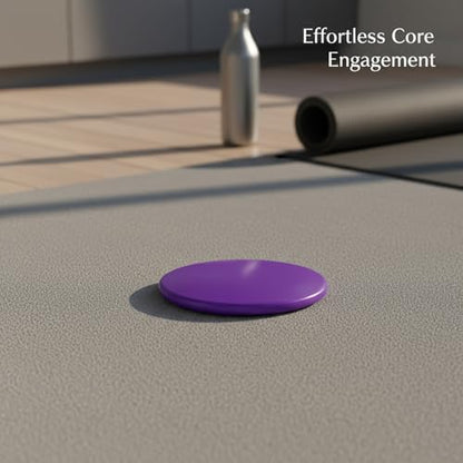 Purple Core Slider Gliding Disc for Home Workouts, 6.8-Inch PP Plastic Exercise Tool for Hardwood Floors and Carpet (1 Pack)