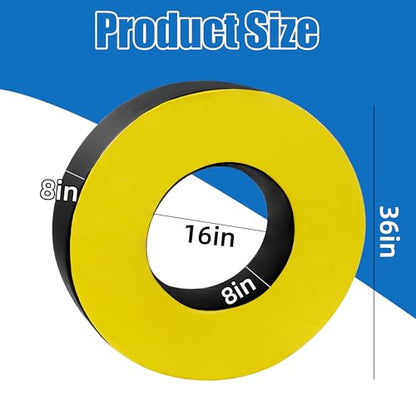 Football Tackle Wheel, Football Tackle Ring for Youth,Football Training Equipment Football Tackle Dummies High Elastic Foam and Waterproof PU Leather for Football Practice - size: D36x8"