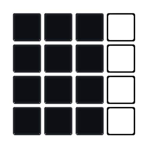 Ezprotekt Furniture Sliders for Carpet, 2.5 inch Square Self Adhesive Furniture Movers Sliders for Carpet, 16 Pcs Self Stick Furniture Moving Pads for Chair Table Desk Bed Sofa Couch (Black) - color: Black, size: 2.5" x 2.5"