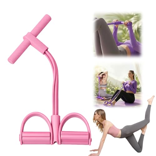 Yoga Resistance Bands for Workout,Yoga Sports Crunches Elastic Pull Rope,Portable Multifunction Elastic Yoga Resistance Bandfor Legs, Arms, Abdomen,Core Training - color: Pink