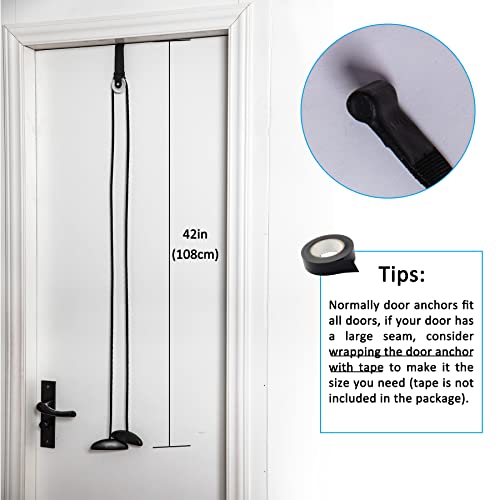 Shoulder Pulley Over The Door Physical Therapy System, Exercise Pulley, Alleviate Shoulder Pain and Facilitate Recovery from Surgery - color: Black