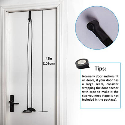 Shoulder Pulley Over The Door Physical Therapy System, Exercise Pulley, Alleviate Shoulder Pain and Facilitate Recovery from Surgery - color: Black