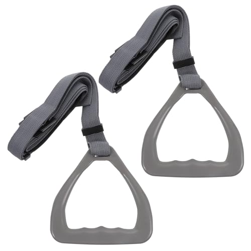 VILLCASE ’s Gymnastic Rings Set 2pcs with Adjustable Straps Gray Fitness Rings for Home Strength and Shoulder Joint Training Equipment