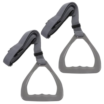 VILLCASE ’s Gymnastic Rings Set 2pcs with Adjustable Straps Gray Fitness Rings for Home Strength and Shoulder Joint Training Equipment