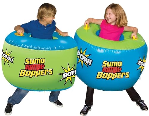 Big Time Toys Sumo Bumper Boppers Belly Bumper Toy, Set of 2 with 2 Repair Patches, Kids get Active and Silly, Air inflated Fun, More Fun Than a Pillow Fight, Great for Agility-Balance-Coordination