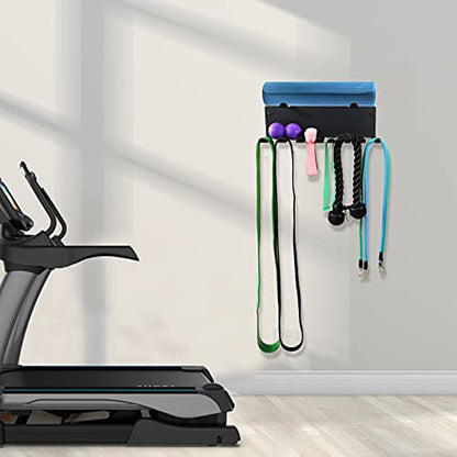 2 Tier Multi-Purpose Heavy Duty Storage Rack for Resistance Bands, Straps, Jump Ropes, Foam Rollers, Chains, Weight Belts, Tools