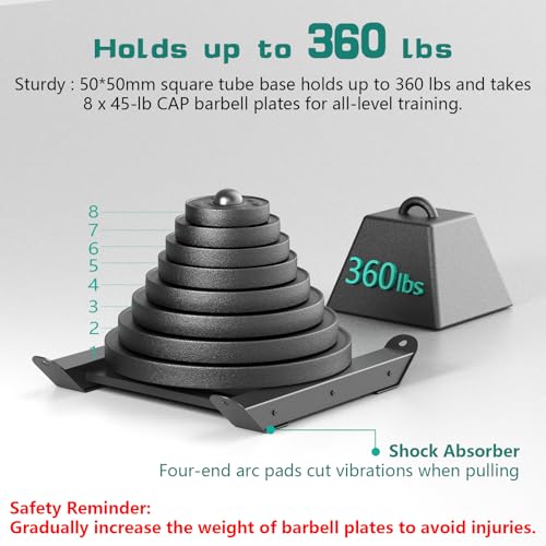 Weight Sled with Harness, Heavy Duty Fitness Strength Training Sled Workout Sled for Athletic Exercise and Speed, Suitable for 1" and 2" Weight Plates