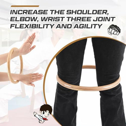 Blueweenly 3 Pcs Kung Fu Ring Wing Chun Wing Chun Training Equipment for Training Kung Fu - color: Rattan, size: 9, 11,14 Inches
