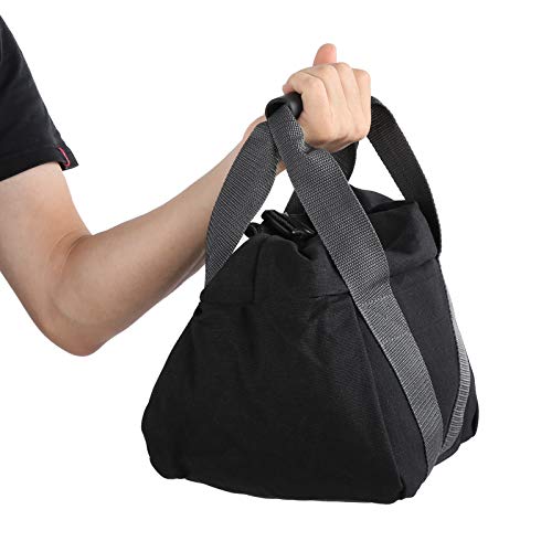Canvas Weightlifting Training Sandbag, Fitness Sandbag with Comfortable Handle and Secure Buckle Closure, Durable Fillable Load Bag for Home Gym Travel Workouts