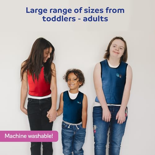 Blue Weighted Compression Vest for Kids & Adults - Calming Sensory Compression Vest for Kids - Weighted Vest for Sensory Needs - Toddlers, Kids, Teens & Adults Sizing
