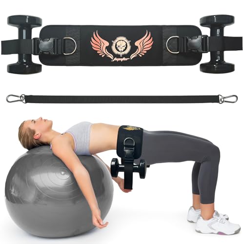 Jupiter 2-in-1 Hip Thrust Belt for Women & Men – Heavy Duty Glute Workout Equipment for Dumbbell, Kettlebell & Plate Exercises – Supports 300 lbs – Weighted Dip Belt for Home & Gym Workouts - color: Tangerine