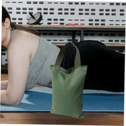 ORFOFE 2Kg Adjustable Weighted Sandbag for Yoga and Fitness Canvas Training Bag with Handle for Muscle Strengthening and Balance Exercises Empty Fillable Gym Sandbag for Pilates and Weightlifting