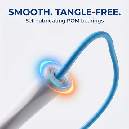 YUEDONG Cardio Jump Rope for Women & Men, 5mm PVC Fitness Rope for Weight Loss & Home Workouts