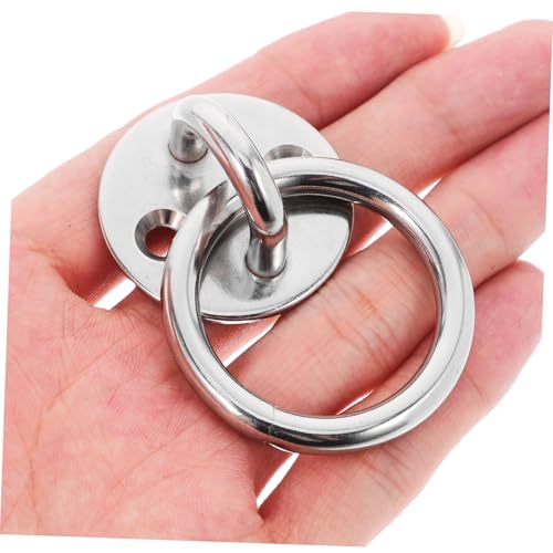 GALPADA Suspension Trainer Straps Ceiling Hooks Ground Anchor Resistance Bands Wall Anchor Wall Anchors for Resistance Bands Ceiling Hammock Silver Stainless