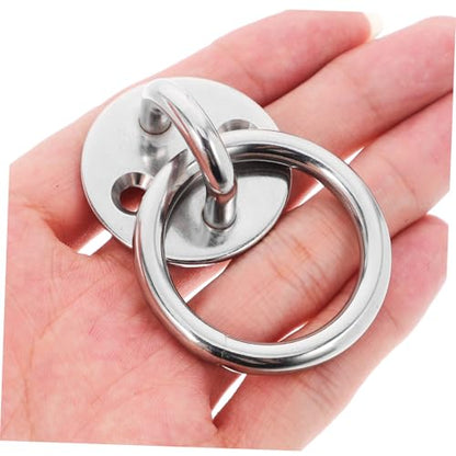 GALPADA Suspension Trainer Straps Ceiling Hooks Ground Anchor Resistance Bands Wall Anchor Wall Anchors for Resistance Bands Ceiling Hammock Silver Stainless