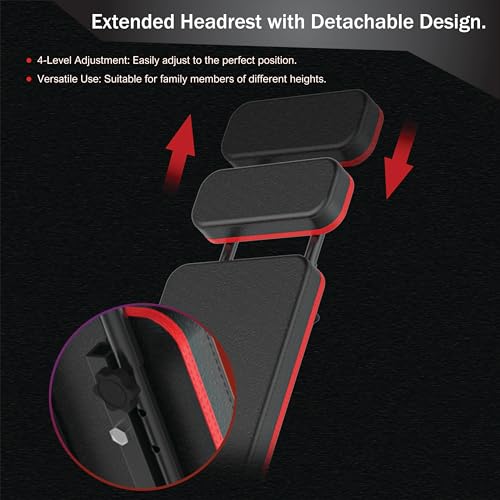 Adjustable Weight Bench, Foldable, Incline/Decline/Flat, Full Body Workout, Extended Head Design, 660 lbs/300 kgs Capacity
