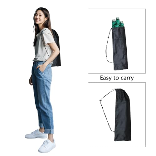 The Huang Yunming yoga stick is made of sturdy steel that is 5 feet high and an adjustable stretching stick, providing flexibility, agility, and balance. Multi functional fitness stick with 5 steel pipes - color: Green