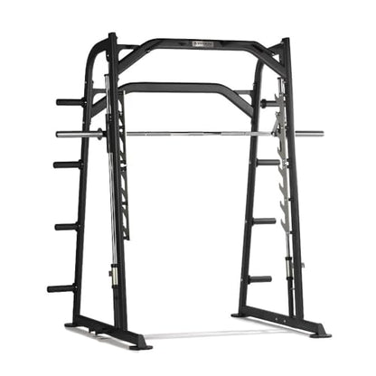 Titan Fitness Smith Machine, Counterbalanced Power Rack with Adjustable Safety Stops, Olympic Fixed Barbell Design, Multi-Grip Pull Up Bar, Resistance Band Pegs, Home Gym Workout Equipment