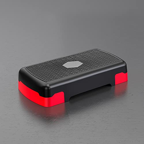 45Cm Adjustable Fitness Pedals Aerobic Step Platform Exercise Board for Home Yoga Pedal Fitness Equipment Exercise Aerobic Step - color: Red