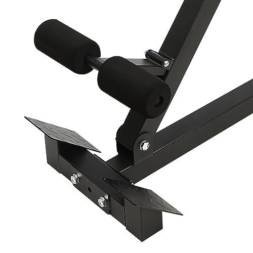 Roman Chair Back Extension Machine-Multi Functional Ab Bench, Angle & Height Dual Adjustable Back Extension Bench Machine for Glute, Leg Strength Trainer Home Gym Full Body